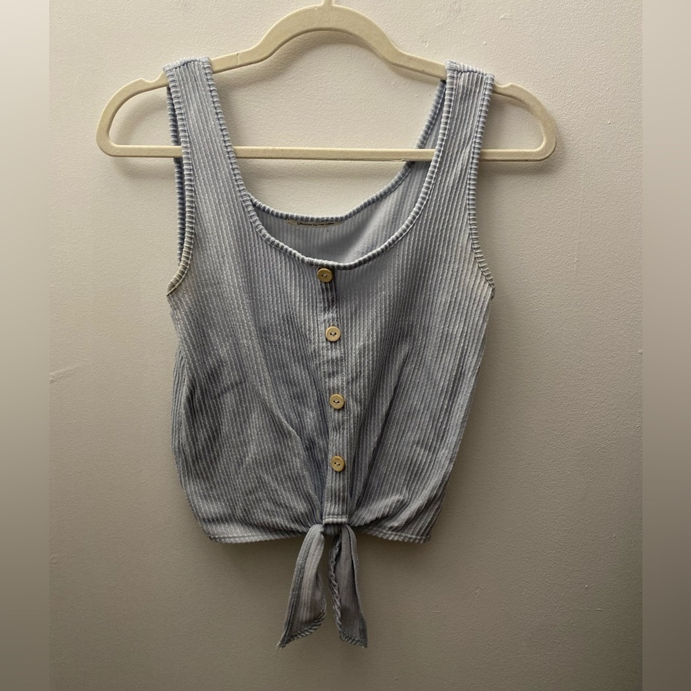Blue and white striped tank, size S/M